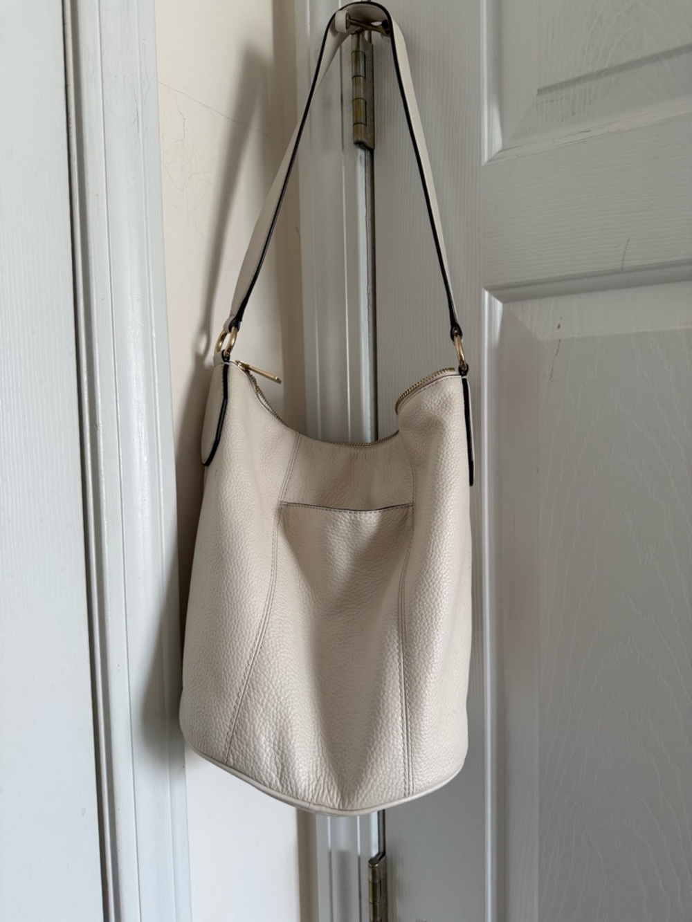 Michael Kors Ivory Pebbled Leather Hobo Shoulder Bag - Picture 3 of 9